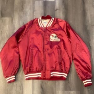 Vintage Phoenix Cardinals NFL Chalk Line snap up satin jacket late 80’s size L